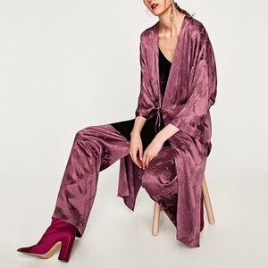 NWT Zara Jacquard Pants Size L